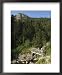 Hikers on Bridge in Hiking Area of Pic De Coma Pedrosa, Parish of La Massana, Andorra, Pyrenees Photography Framed Art Poster Print by Christian Kober, 18x22