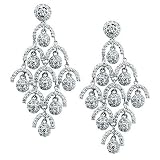 14K White Gold Diamond Drop Earrings (2 1/3Cttw, SI Clarity, F Color)