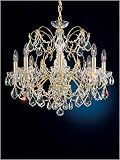 Schonbek 1707-40 Century 8 Light Single Tier Chandelier in Silver with Clear Handcut crystal
