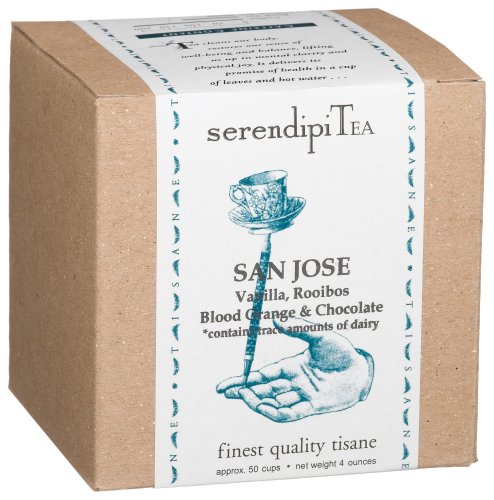 SerendipiTea San Jose, Vanilla rooibos, Blood Orange & Chocolate Tisane, 4-Ounce Boxes... by SerendipiTea