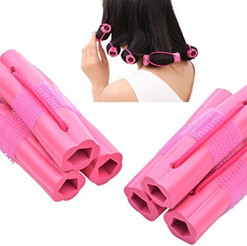 MQB Sponge DIY Hair Curler Curling Rollers Styling Set for Wet/ Dry Hair(6Pcs)