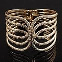 Gorgeous Gold Toned Modernistic Art Deco Bangle
