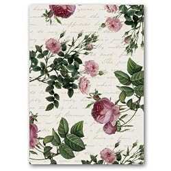 Gardener Script with Rose Collage - 5" x 7" Vellum Overlay Greeting Card