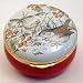 Enamel Box - Wrens in Snow