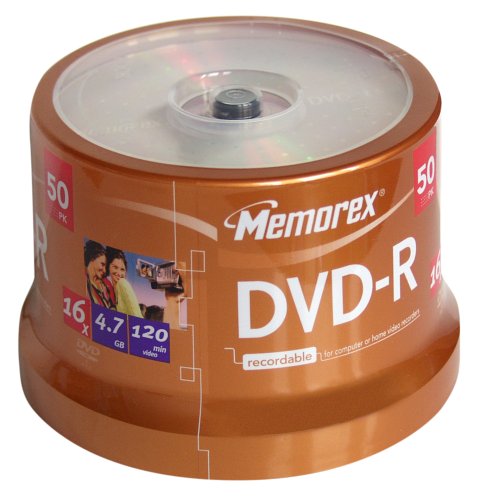 Childrens Toyshop  Electronics : Memorex DVD-R 16x 50pack Cakebox