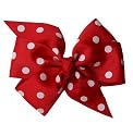 Posies Accessories Big Grosgrain Hair Bow (Polka Dot Red)