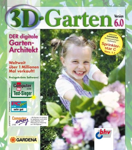 3D-Garten 6.0, 2 CD-ROMs Der digitale Gartenarchitekt. Fuer Windows 95/98/NT/2000/ME/XP