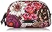 Vera Bradley Women's Cotton Small Zip Cosmetic Makeup Organizer Bag, Rosewood, One Size