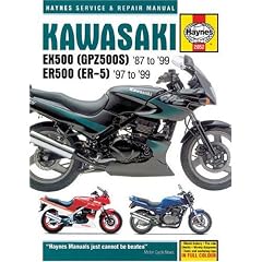 Kawasaki EX500 (GPZ500S) and ER-5 1987-99 Service and Repair Manual (Haynes Service and Repair Manuals)