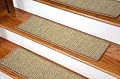 Dean Attachable Non-Skid Sisal Carpet Stair Treads - Desert - Set of 13