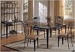 NEW 36''X60'' 8MM GLASS TOP DINING TABLE SET W/ 4 CHAIR