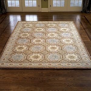 Naples Waltz Wool Area Rug - 8' Round - Frontgate