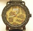 JoJIno Platinum Series Large Ion Plated Real Diamond Watch