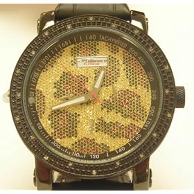 Click here to buy JoJIno Platinum Series Large Ion Plated Real Diamond Watch by JoJino.