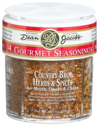 Dean Jacobs 4 Gourmet Seasonings, Regular, 2.81-Ounce Jars (Pack of 4) by Gourmet Dipping Oils