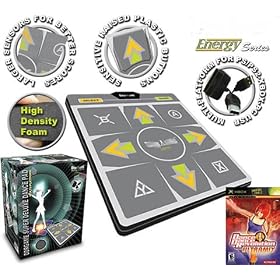 DDR Multi-Platform Super Sensors Energy Super Deluxe Dance Pad (PS, PS2, XBox, PC, Mac) with DDR Game Ultramix 2 (XBOX)