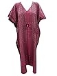Pink Kaftan Dress Lounger Wear Printed Cotton Caftan Dress