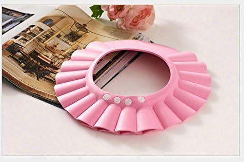 3 Colors Safe Shampoo Shower Bath Protection Soft Caps Baby Hats for Kids (pink)