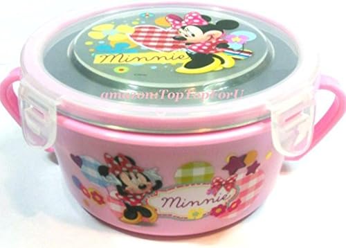 Splittable Leak Proof Minnie Mouse Heat Insulation Stainless Steel Lock Bowl PP Container-Microwave Safe