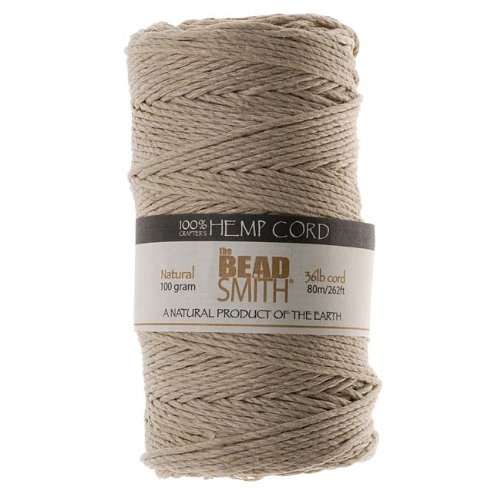 Hemp Twine Bead Cord 1.5mm 262 Feet NATURAL 42672 