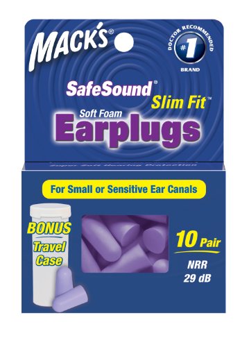 515ERFSiYvL Macks Safesound Slim Fit Soft Foam Earplugs, 10 Count (Pack of 3)