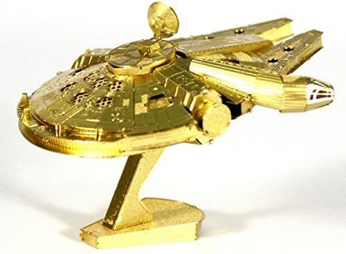 Jahoo Mini DIY Metal 3D Puzzle 251 Star Wars Millennium Falcon Educational Toy for Kids Golden