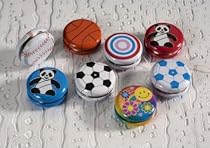 24 x Mini Metall Jojo Jo Jo - sortiert 3,5 cm