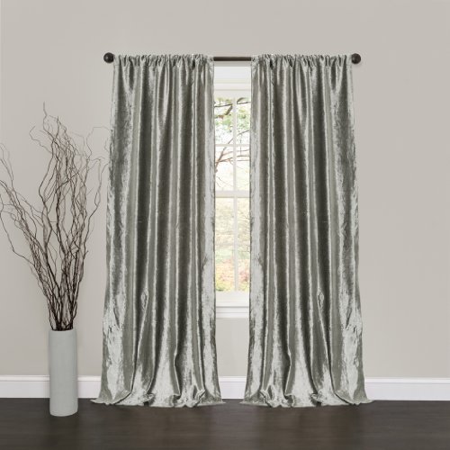 Lush Decor Velvet Dream Window Curtain Panels 84 By 40 Inch Silver