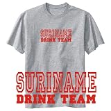 T-Shirt Heather Gray  Drink Team Suriname  Country