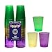 Party Essentials Hard Plastic Party Cups/Tumblers, 10-Ounce, Mardi Gras Mix, 50-Count