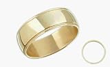 Traditional 14 Karat Ladies Yellow Gold Milgrain 6mm Comfort Fit Wedding Ring
