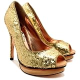 Spy Love Buy Womens Giltter Platform Peep Toe Stiletto Heel Shoes Alexis