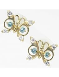 Kids 14K solid gold earrings fancy stud hoop huggie ball fashion dangle swa...