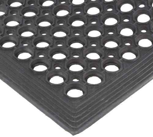 Crown Safewalk-Light Rubber Anti-Fatigue Drainage Mat, for Wet or Dry Areas, 36