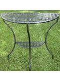 Wrought Iron Table - Lattice Top (Black Antique Pewter) (28H x 29W x 14D)