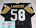 Jack Lambert Hand Signed Steelers Jersey with 