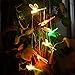 Dragonfly LED Solar Wind Chime Night Light, Color-Changing (Clear Dragonfly)