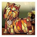 Louis Comfort Tiffany-Style Yorkshire Terrier Lamp: I Love My Yorkie by The Bradford Exchange