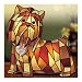 Louis Comfort Tiffany-Style Yorkshire Terrier Lamp: I Love My Yorkie by The Bradford Exchange