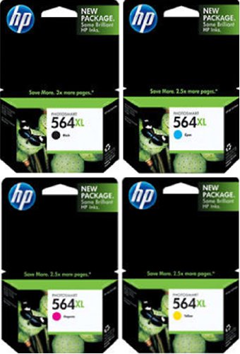 HP 4 Pack of OEM 564XL Inkjet Cartridges.