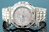 Aqua Master Mens Swiss Made Yellow Gold Sports Diamond Watch 0.12ctw