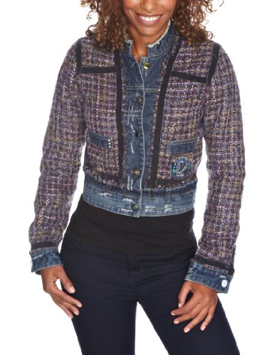 Desigual Damen Jacke 17E2965, Gr. 46, Blau (5053) Preisvergleich