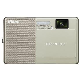 Nikon Coolpix S70 12.1MP Digital Camera with 3.5-inch OLED Touch Screen and 5x Wide Angle Optical Vibration Reduction (VR) Zoom (Champagne & Beige)