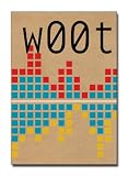 WOOT - Scandalous Word Up Blank Kraft Style Greeting Card