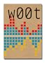 WOOT - Scandalous Word Up Blank Kraft Style Greeting Card