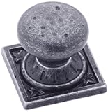 Amerock Ambrosia Euro Stone SQ 1-1/4-Inch Diameter Knob, Wrought Iron Dark #BP4484-WID