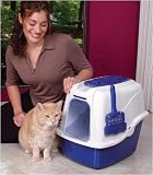 Pet Supplies : Deluxe Hooded Litter Pan - Large