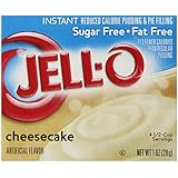 Jell-O Sugar-Free Instant Pudding and Pie Filling, Cheesecake, 1-Ounce Boxes (Pack of 6)