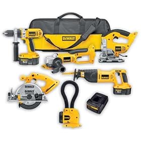 DeWalt DC6KTJA 18v. XRP Super 6-Kit Cordless Combo w  DC330 Jig Saw by DeWalt