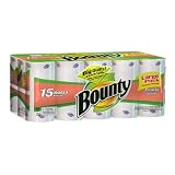 Bounty Paper Towels, 15 Rolls, Prints, 56 Two-Ply Sheets per Roll